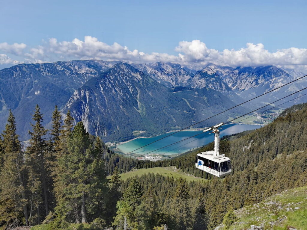 Achensee Karibik von oben - mit der Rofanseilbahn