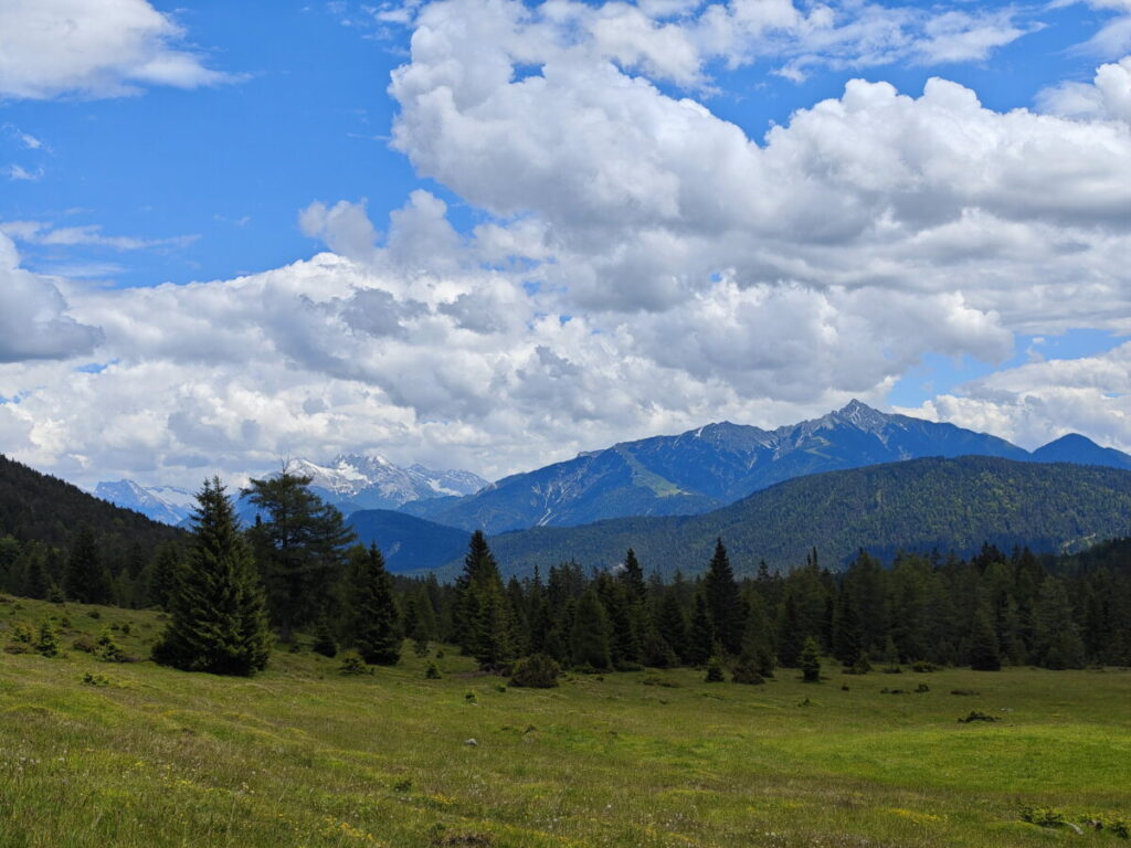 Hämmermoosalm Ausblick auf das Karwendel