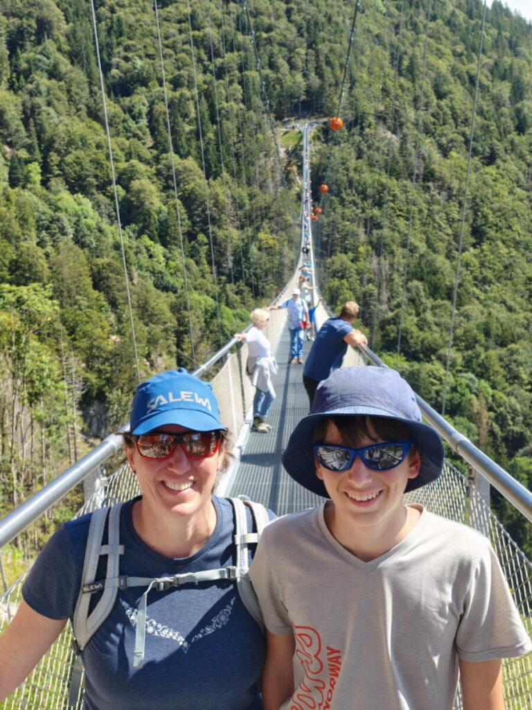 Die Blackforestline an den Todtnauer Wasserfällen im Schwarzwald